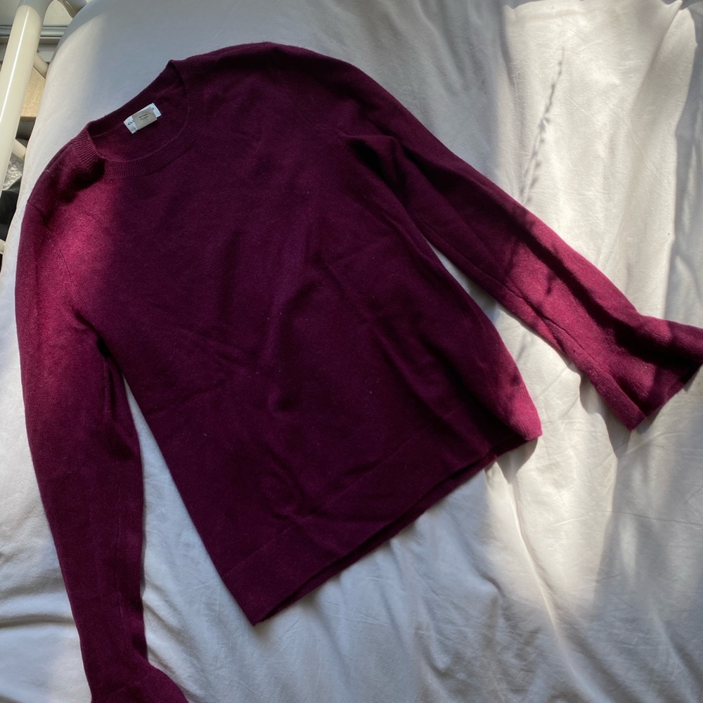 Burgundy cashmere club Monaco sweater